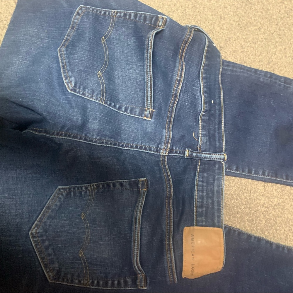 American Eagle Outfitters Blue Straight Jeans Classic Denim - Picture 8 of 8